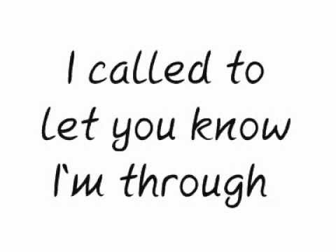 Maroon 5- Through With You lyrics