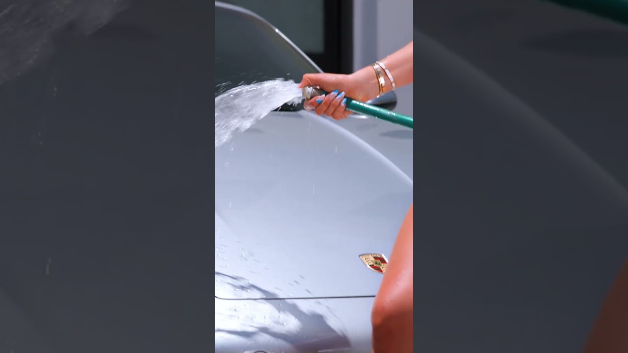 Antje Utgaard Washes Her Porsche in a Swimsuit!