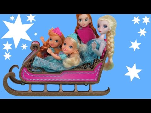 SLEIGHING! SNOW fun ! ELSA and ANNA toddlers play in SNOW - UCQ00zWTLrgRQJUb8MHQg21A