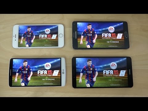 Huawei Ascend Mate 7 vs. iPhone 6 vs. Samsung Galaxy Note 4 vs. LG G3 FIFA 15 Gameplay Review - default