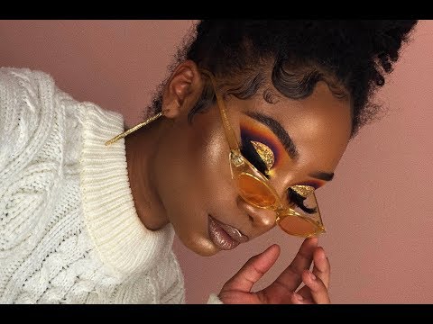 Colorful Gold Glitter Cut Crease Makeup Look | MakeupTiffanyJ - UCvlpldhpnxxrKQzI9-oXzCA