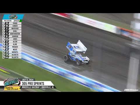 Knoxville Raceway Pro Sprint Highlights // July 6, 2024 - dirt track racing video image