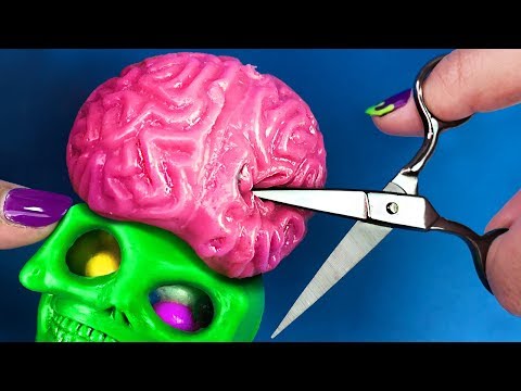 Cutting Open HALLOWEEN Stress Balls - Satisfying ASMR Video - UC6gqv2Naj9JiowZgHfPstmg