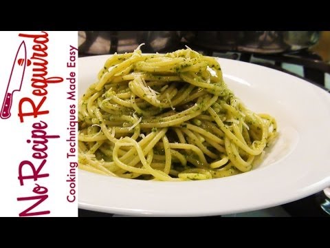 Spaghetti Pesto - NoRecipeRequired.com - UC2Kqui8VRpm1uMKl7QQGX2w