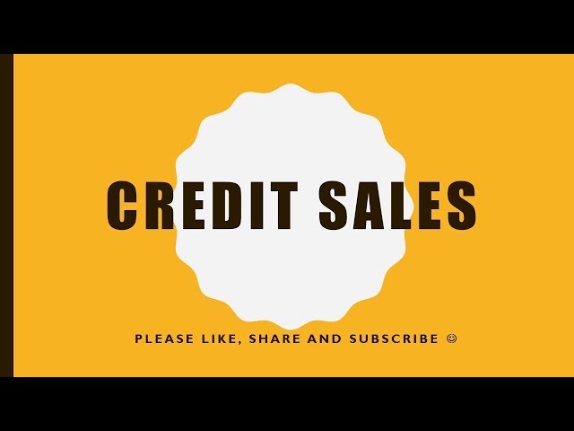 Which of the Following Best Describes Credit Sales?