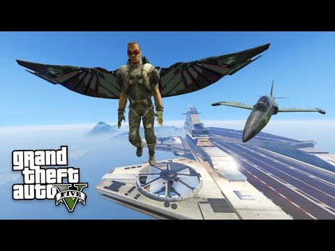 GTA 5 Mods - SUPERHERO "FALCON" MOD w/ S.H.I.E.L.D. HELICARRIER MOD!!  (GTA 5 Mods Gameplay) - UC2wKfjlioOCLP4xQMOWNcgg