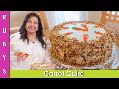 Carrot Cake Gajar ka Cake with Cream Cheese Frosting  ki Recipe in Urdu Hindi  - RKK
