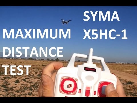 Syma x5hc no propguards camera flight transmitter disconnect  maximum distance test---banggood - UC9l2p3EeqAQxO0e-NaZPCpA