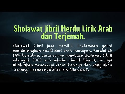 Sholawat Jibril Merdu Lirik Arab dan Terjemah