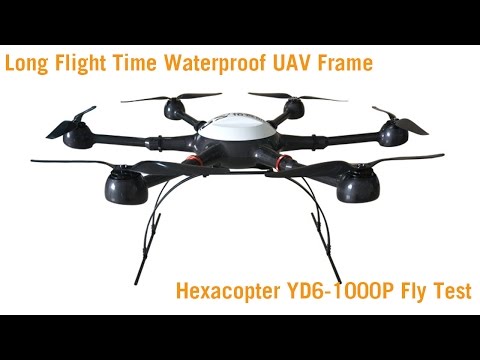 Long flight time waterproof hexacopter frame YD6-1000P fly test - UCTqvuBW3aA9koVWnvqpVyQA