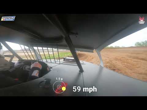 #5 Josh Krusen - Midwest Mod - 4-27-2024 Springfield Raceway - In Car Camera - dirt track racing video image