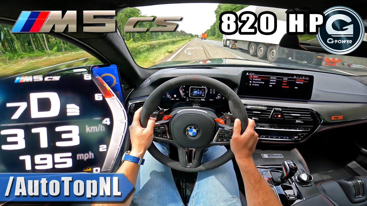 820HP BMW M5 CS G-Power *INSANE* on AUTOBAHN by AutoTopNL