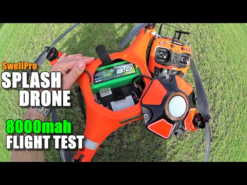 SwellPro Waterproof SPLASH DRONE Review - Part 5 - [8000mah LiHV Battery Upgrade Flight Time Test] - UCVQWy-DTLpRqnuA17WZkjRQ