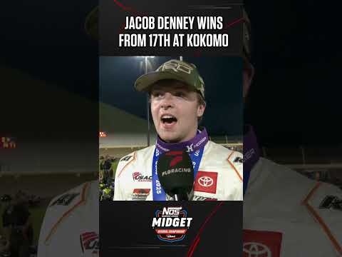 😳 From the &quot;Way Back&quot; Machine, Jacob Denney wins Indiana Midget Week finale from 17th 🏁 #usac - dirt track racing video image