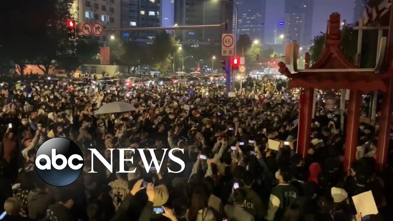 Police presence in China increases amid anti-lockdown protests l ABCNL