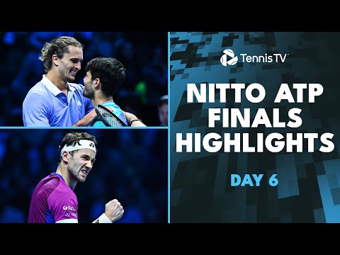 Alcaraz vs Zverev Thriller; Ruud vs Rublev For Semi-Final Spot | Nitto ATP Finals Highlights Day 6