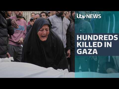 Israel accused of 'flagrant violation' of ceasefire following deadly strikes on Gaza | ITV News