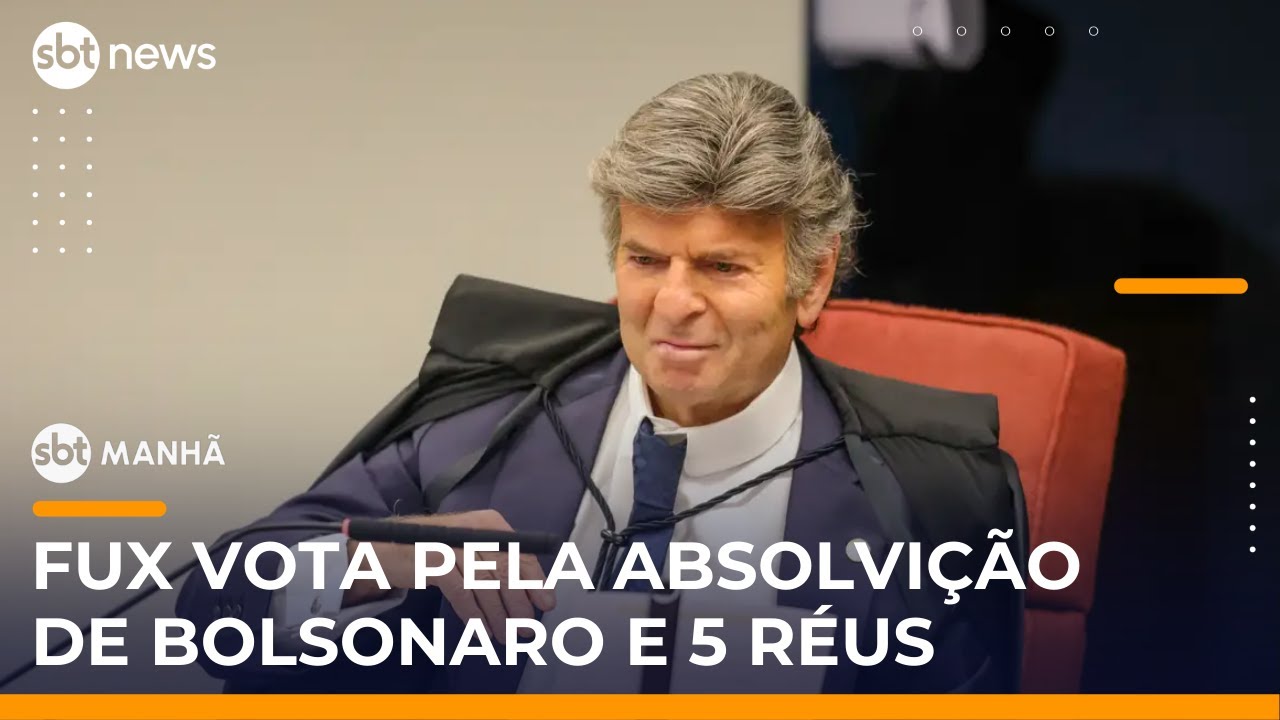 SBT Notícias: Fux absolve Bolsonaro e outros cinco réus da acusação de tentativa de golpe