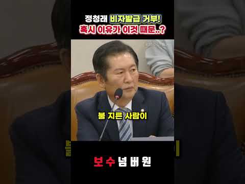 정청래 <strong>비자발급</strong> 거부가 혹시 이것 때문?