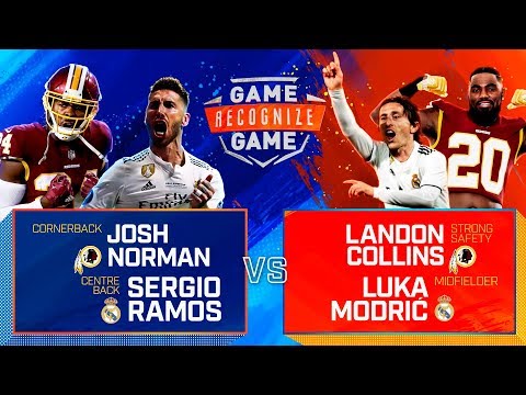 Game Recognize Game | Ramos, Modric and Courtois vs. Collins and Norman | Real Madrid x NFL