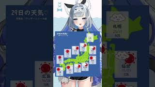 8月29日のお天気！皆様気をつけていってらっしゃいね～ #Vtuber #新人Vtuber #shorts #ひいらぎお天気 #vtuber