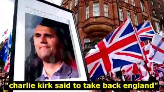 3 MILLION patriots rebel in England to honor Charlie Kirk. It's insane