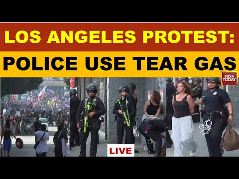 Los Angeles Protest LIVE: Police Use Tear Gas on No Kings" Protesters in Downtown LA | Trump | ICE