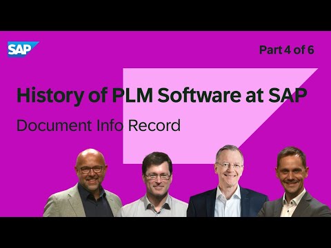 PLM Time Machine History of PLM Software at SAP P4 | Document Info Record