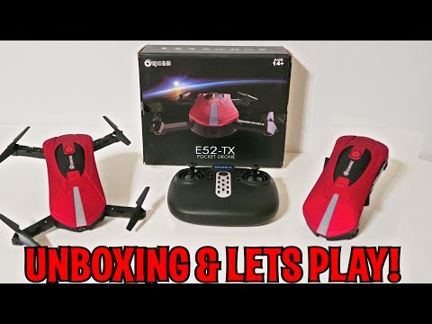 UNBOXING & LETS PLAY! POCKET SELFIE DRONE -  Eachine E52 WiFi FPV Quadcopter - UCkV78IABdS4zD1eVgUpCmaw