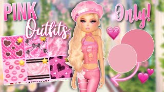 ONLY Wearing *PINK* Outfits In Dress To Impress | Roblox Dress To Impr