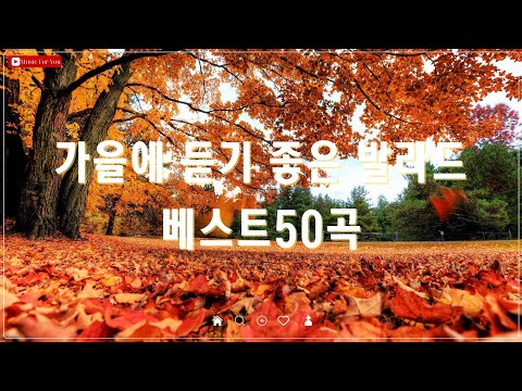 가을 감성을 채워주는 발라드 명곡 🎶 TOP 100 베스트 노래 모음 🍂 폴킴/김필/양파 추천