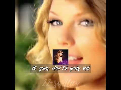 How old Taylor was when she released her albums.. | #shorts #taylorswift