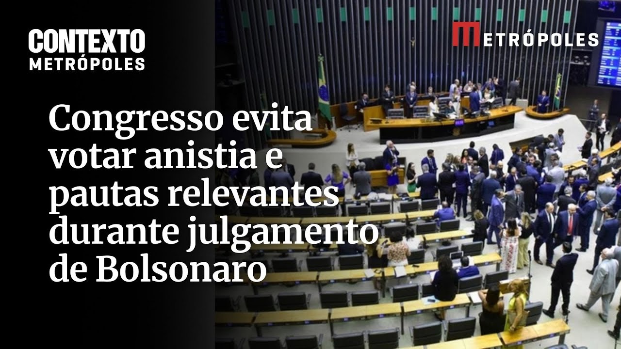 Congresso evita votar anistia e pautas relevantes durante julgamento de Bolsonaro