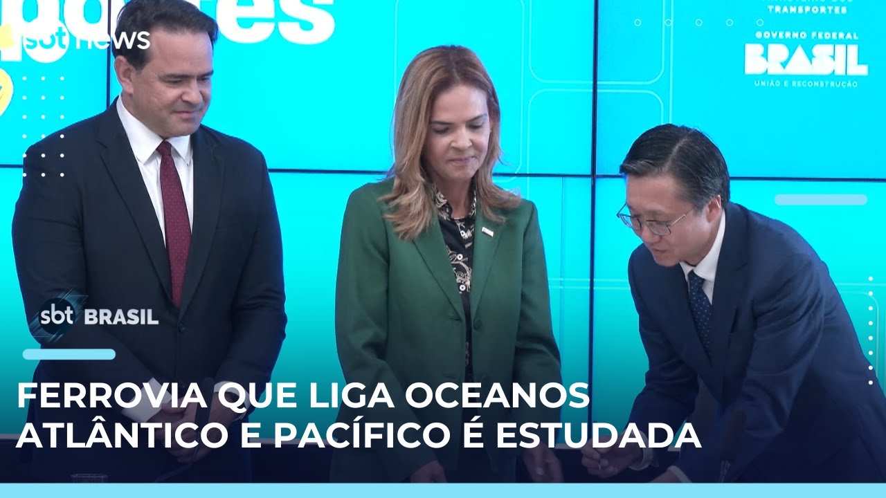 Brasil e China firmam acordo para estudar construção de ferrovia ligando oceanos | SBTBrasil