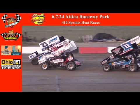 6.7.24 Attica Raceway Park Full Program - dirt track racing video image