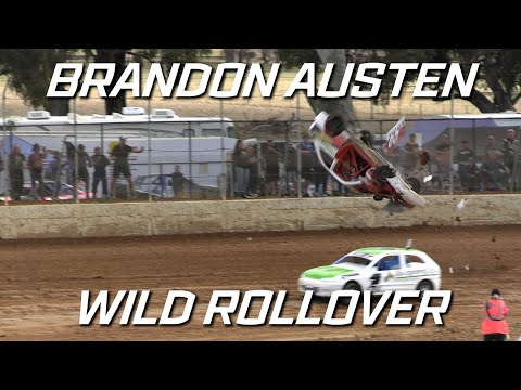 Junior Sedans: Brandon Austen Massive Rollover - Alexandra Speedway - dirt track racing video image