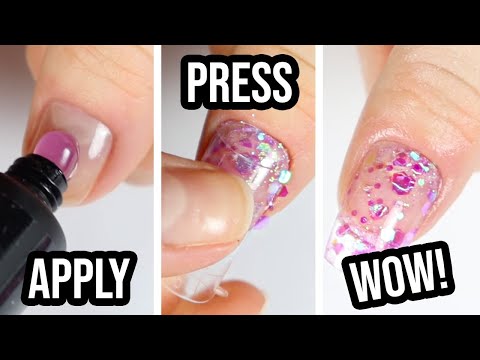 EASY POLYGEL GLITTER NAILS USING DUAL FORMS COMPILATION!