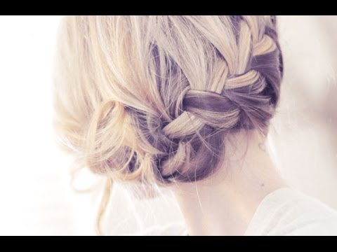 Pretty Side French Braid Updo