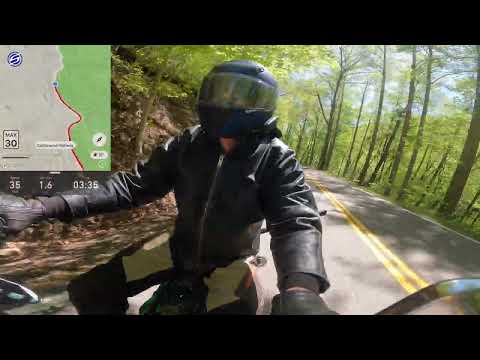 8 minutes on Tail of the Dragon with Shandoka Electric Motorcycle handcrafted custom Yamaha XS400