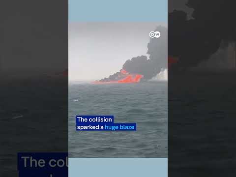Oil tanker and container ship on fire after colliding in the North Sea | DW News