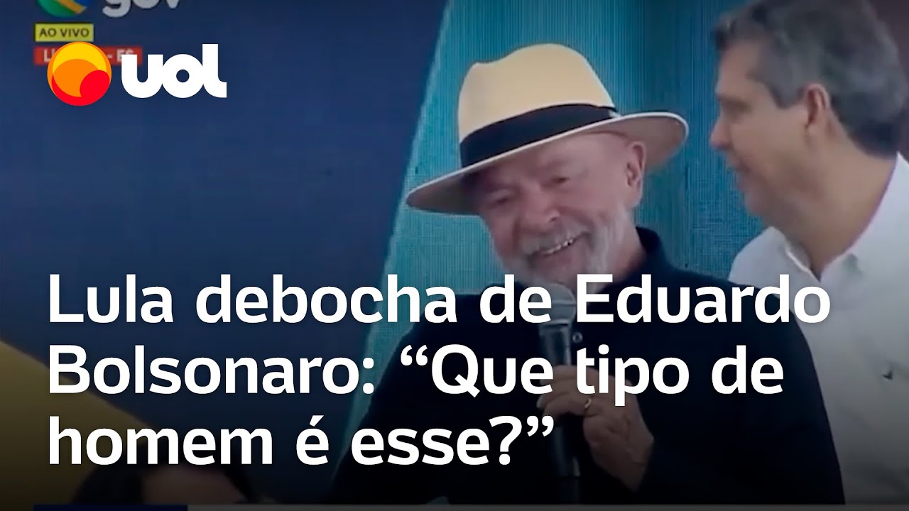 Lula imita Eduardo Bolsonaro lendo carta e ri da situação que homem é esse