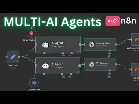 Step-by-Step: Build this (NO CODE) multiple AI Agent workflow with n8n