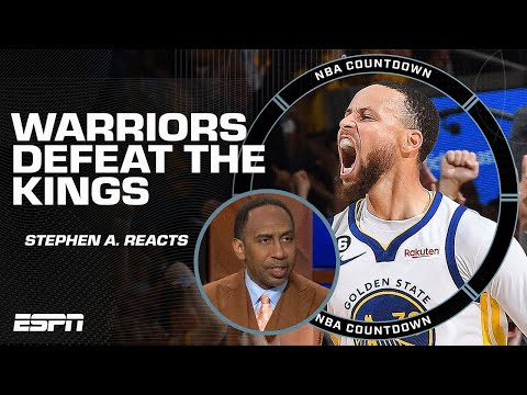 Stephen A. reacts to the Warriors' CLOSE win over the Kings and tying the series, 2-2 | NBA Countdow video clip