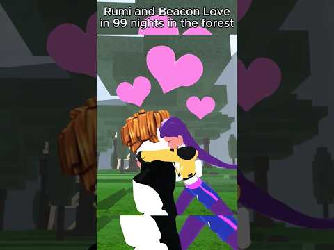 Rumi and Beacon Love Story in 99 nights in the forest Roblox animation