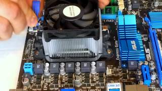 how install AMD AM3, AM3+ and FM1 CPU & cooler - YouTube