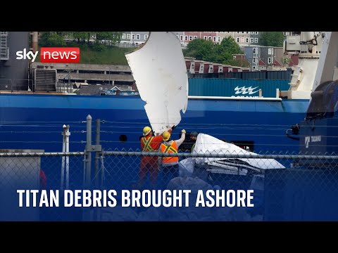 BREAKING: Titan submersible debris brought ashore after deadly implosion