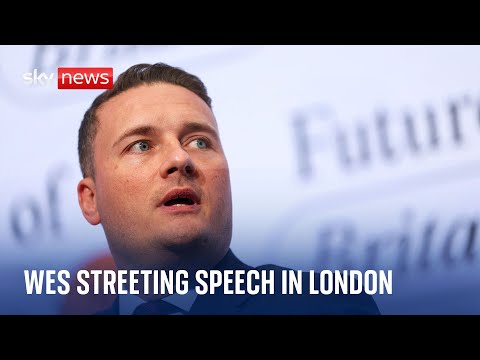 Watch live: Wes Streeting delivers a speech in Westminster