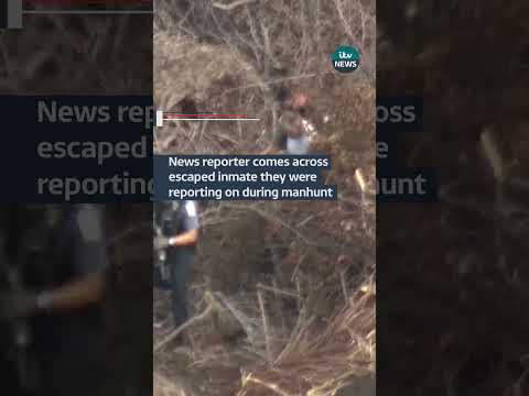 Escaped inmate caught after walking past news reporter while they were reporting on him #baltimore