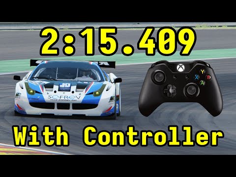 Spa 2:15.409 with CONTROLLER on Ferrari 458 GT2 - Assetto Corsa (2K 60FPS)