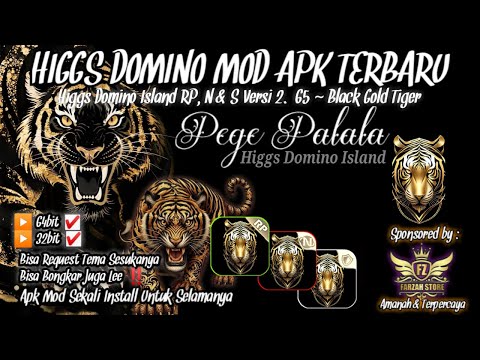 Legend Theme ‼️ Higgs Domino Mod Apk Terbaru RP, N & S Versi 2.65 ~ Black Gold Tiger Theme